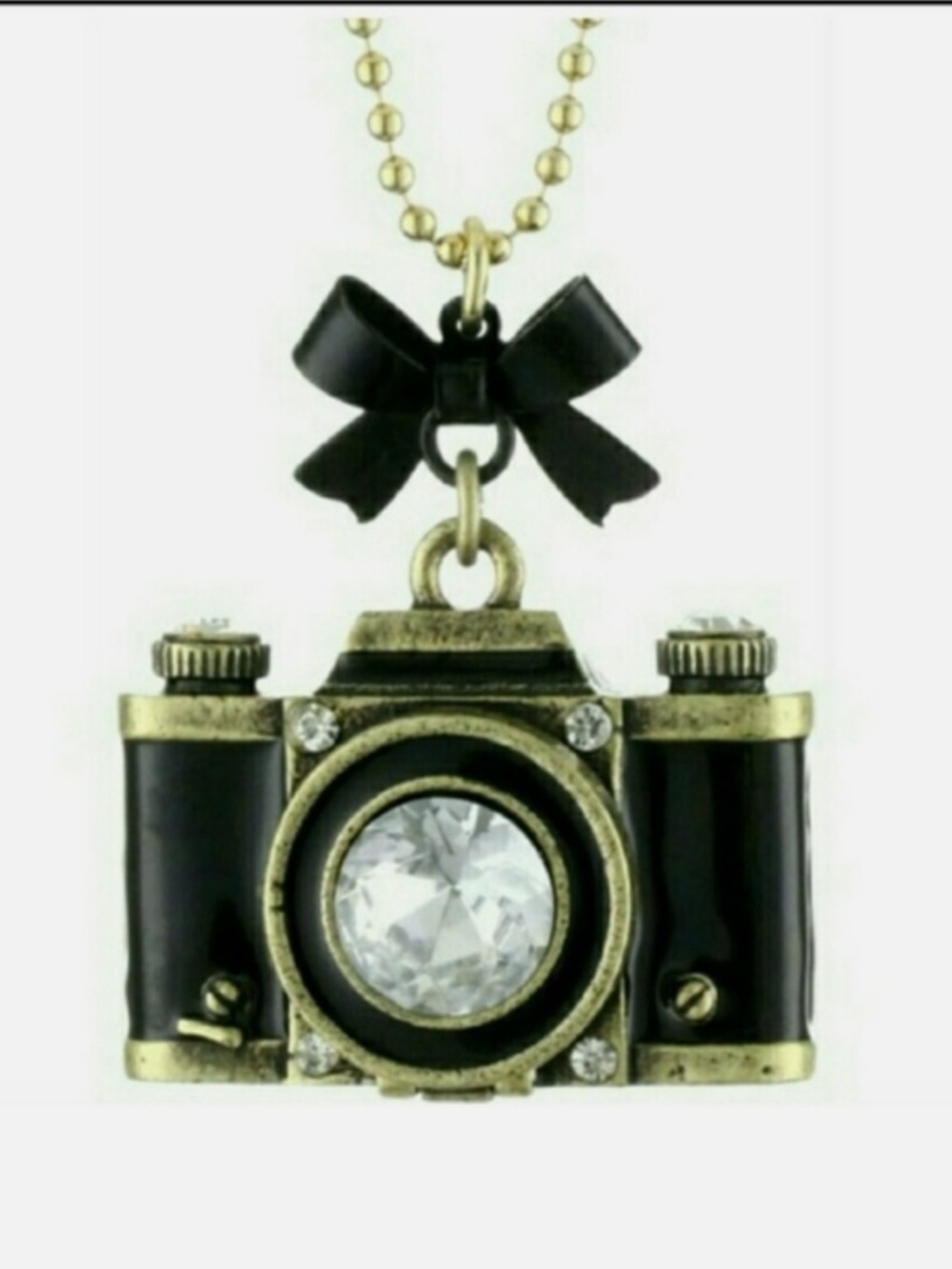 Betsy Johnson Camera Necklace